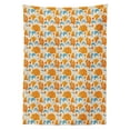 thumbnail image 3 of Ambesonne Leaves Tablecloth Rectangular Table Cover, Modern Floral Design, 60"x84", Orange Blue and Beige, 3 of 4