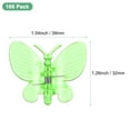 thumbnail image 3 of Uxcell 100-Pack Orchid Clips Plastic Garden Plant Clips Dragonfly Orchid Clips [Green], 3 of 7