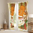 thumbnail image 2 of jejeloiu Christmas Theme Dessert Black Out Curtains,Cute Cake Coffe Curtains Pack of 2 (42x63 Each),Sweet Bear Biscuit Bedroom Curtains For Girls Biys,Luxury Bedroom Decor, 2 of 6