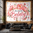 thumbnail image 6 of Pink Peonies on White Background Romantic Watercolor for College Students Wall Art Neutral Home Decor Graduation Gift Tapestry Wall Hanging for Bedroom and Dorm, 6 of 7