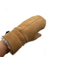 thumbnail image 4 of Men's Premium Shearling Sheepskin Leather Fur Mittens (XX-Large, Tan), 4 of 10