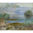 thumbnail image 2 of Renoir, Pierre-Auguste 23x20 Black Modern Framed Museum Art Print Titled - Two People at The Waters Edge, 2 of 4
