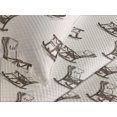 thumbnail image 3 of Ambesonne Vintage Quilted Coverlet 3 Pcs, Nostalgic Rocking Chair Art, Queen Size, Champagne and Dark Brown, 3 of 4