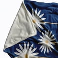 thumbnail image 2 of Simply Daisy Floral Print Fleece Throw Blanket, Dark Cobalt Blue, Standard Throw, 2 of 4