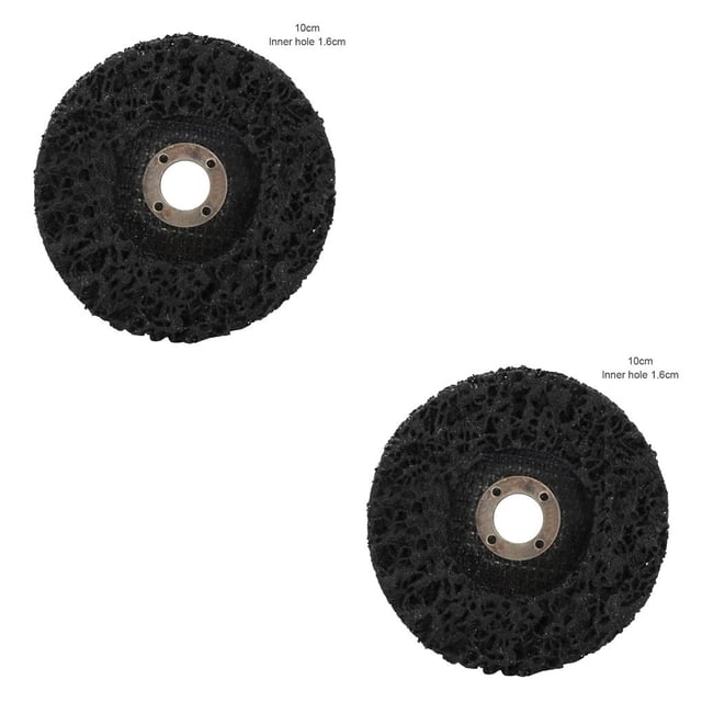 QualitChoice Sanding Wheel Polishing Paint Rust Grinding Inner Hole Tools for Angle Grinder Wood Metal Buffing Car Accessories #100 black 2Set
