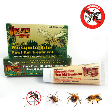 Mosquito Medicated Relief Gel Wipe Away Pain Anti Itch Insect Bite First Aid