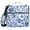 Blue and White Porcelain Floral, variant on 3 Ring Zipper Binder with Shoulder Strap Waterproof Trapper Keeper 2 Inch D-Ring 500 Sheets Capacity Teal Orange Marble