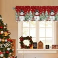 thumbnail image 3 of Christmas Valance Snowman Kitchen Valance for Window,54" x 18",Rod Pocket Decoration Xmas for Bedroom Living Kid Room, 3 of 6