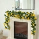 thumbnail image 1 of Enredadera de flores artificiales moradas con 33 rosas | Decoración de pared de 180 cm | Vegetación artificial impermeable y resistente al sol para decoración del hogar, 1 of 6