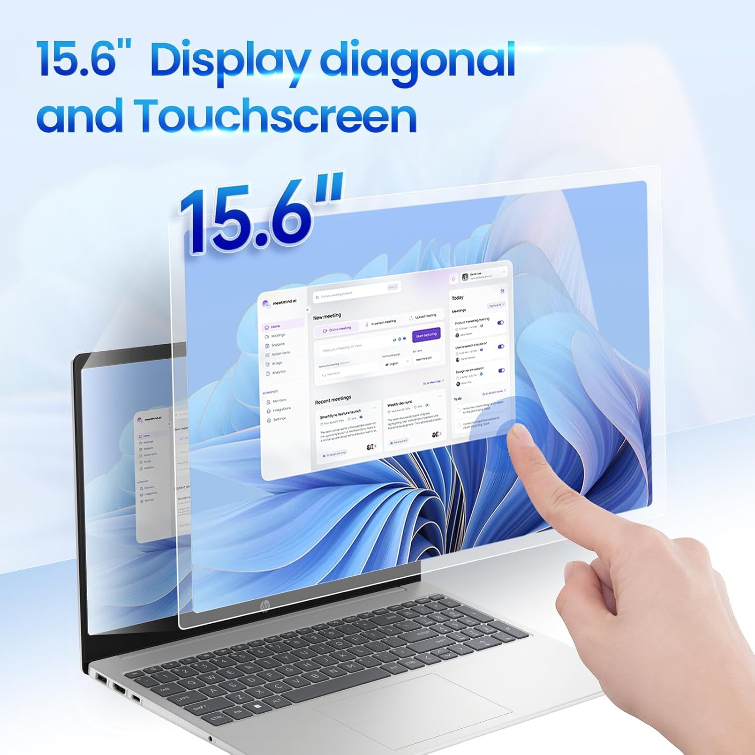 HP 15.6" Touchscreen Laptop, Intel Core i5-1235U, 16GB RAM 512GB SSD, Intel Iris Xe Graphics, Wi-Fi 6E, Bluetooth 5.3, Windows 11 Pro