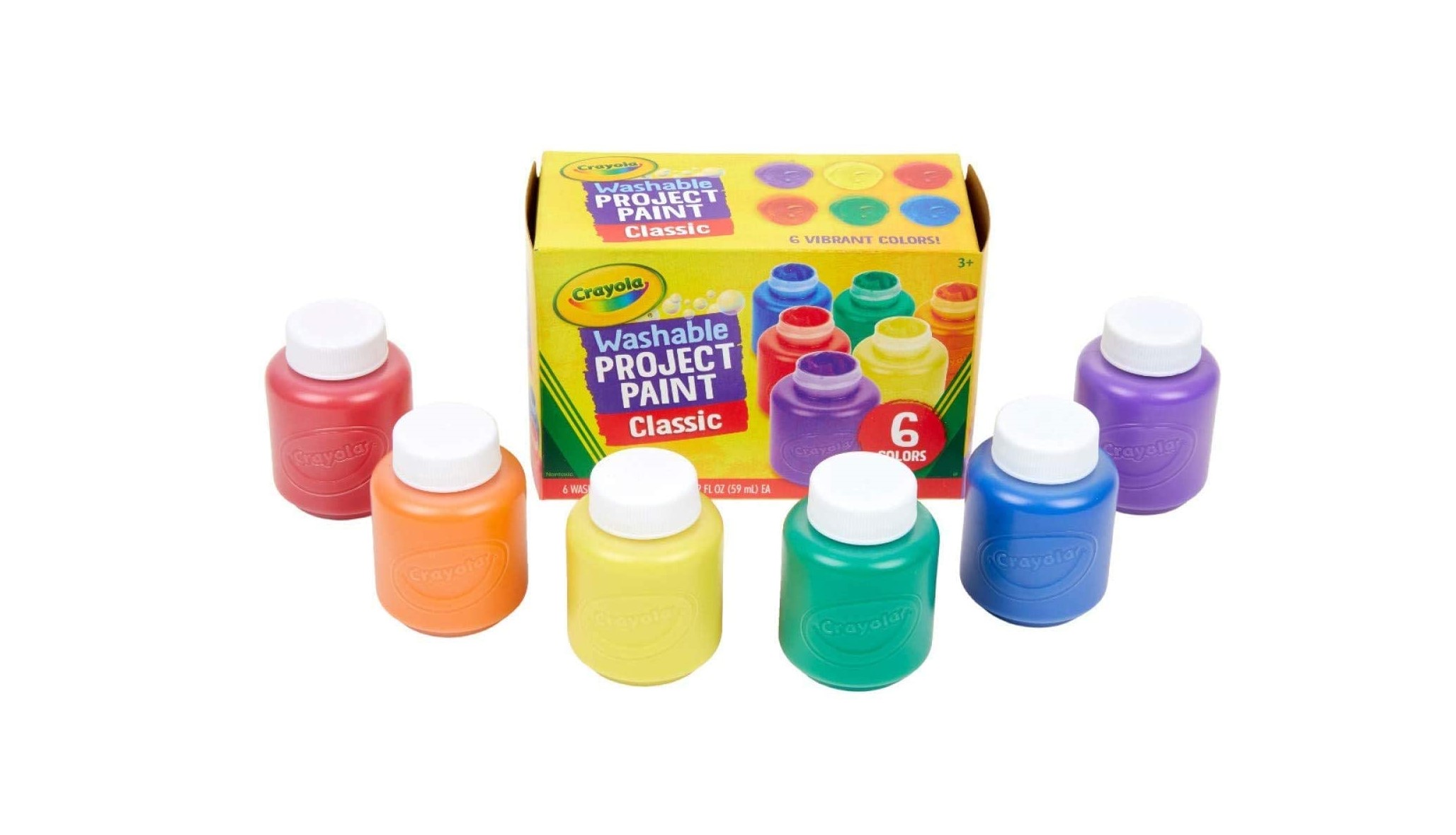 Crayola Washable Kids' Paint Set, 6-Colors 