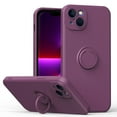 thumbnail image 1 of SaniMore Case for iPhone 14 Plus 6.7" 2022, Shockproof TPU Backplane & Hidden 360 Degree Rotating Kickstand Magnetic Car Mount Shock Absorption Anti-slip Anti-fall Full-protective Shell, Purple, 1 of 8