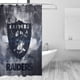 thumbnail image 3 of Cortina de ducha de secado rápido para baño, impermeable, con ganchos, diseño de fútbol americano, para baño, de plástico, 72 x 72 pulgadas, 3 of 8