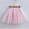 thumbnail image 6 of KAUOD Girls Sequins Tutu Skirts Cute Sparkle Pleated Tulle Princess Skirt Kids Toddler Mesh Breathable Short Dress Clothes, 6 of 9