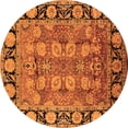 thumbnail image 1 of Ahgly Company Indoor Round Oriental Orange Industrial Area Rugs, 8' Round, 1 of 4