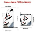 thumbnail image 4 of YFYANG Oven Mitts and Pot Holders Sets 4 Pieces, Non-Slip Heat Resistant Winter Red Berries Kitchen Glove Pot Mat for Cooking and Baking, 4 of 8