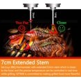 thumbnail image 2 of Indicador de temperatura para parrilla de barbacoa, diseño de acero inoxidable resistente al agua, esfera grande de fácil lectura, lente de vidrio antivaho, indicador de calor para cocinar carne,, 2 of 5