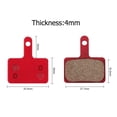 thumbnail image 6 of Fancy 2 Pairs Red Brake Disc Disc Brake Pads for TR E10.11 Aquila Auriga Red, 6 of 7