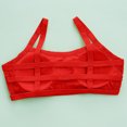 thumbnail image 4 of Girls' Cotton Spaghetti Strap Sport Bra Camisole Shelf Bra Soft Comfortable Everyday Outfits(Red,10-16 Years), 4 of 4