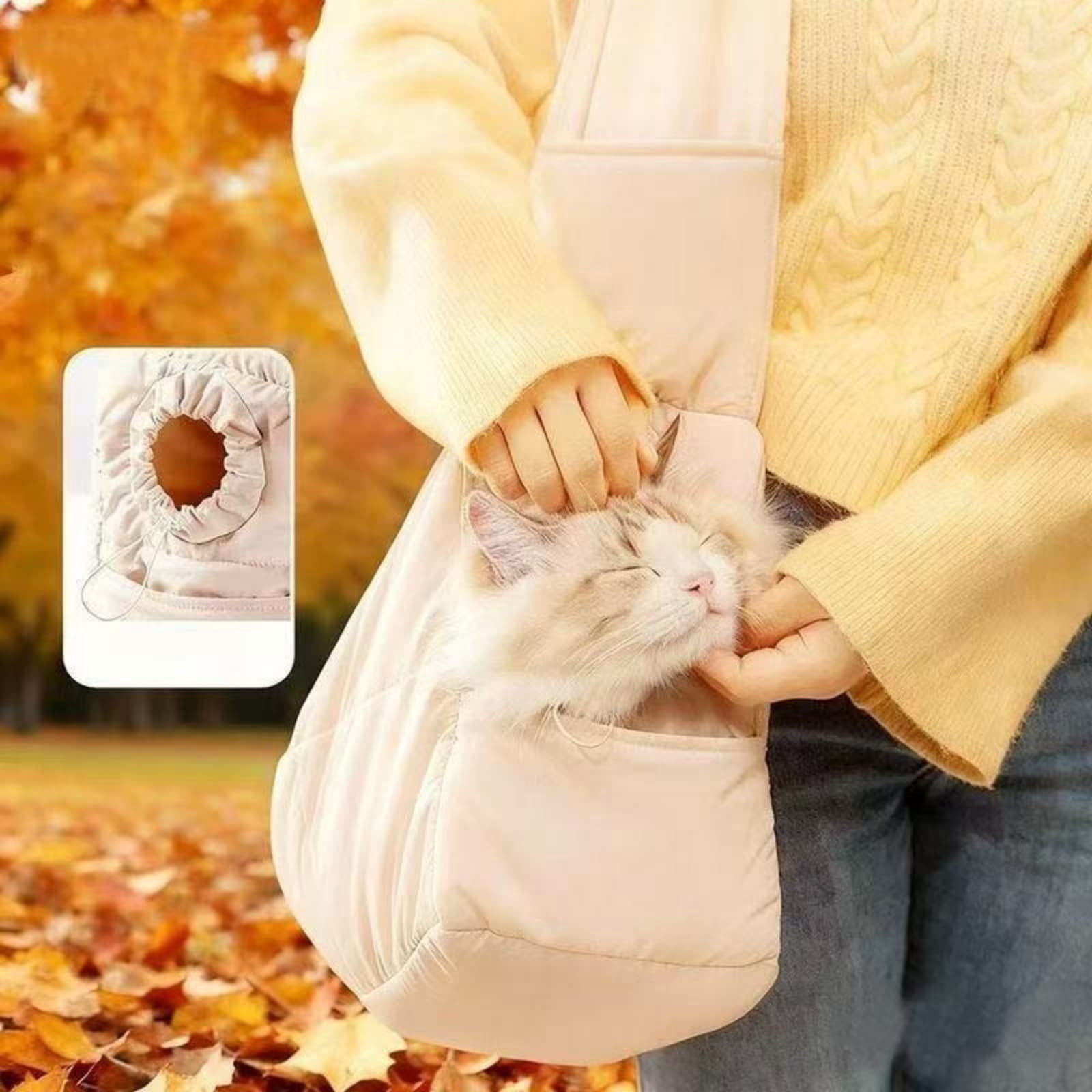 COM1950s Pet Carrier Backpack, Hands-Free for Small Dogs and Cats, Adjustable Shoulder Strap with Padded Base, Large Mesh Ventilated Design for Travel and Outdoor Adventures