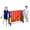 Blue, variant on Zaverox 2.5 Feet 4-to-Score Giant Game Set – Outdoor Tossing Game with Large Frame, 8 Balls, Carry Bag – for Lawn, Beach, Tailgate, Family Parties & Backyard Fun
