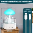 thumbnail image 4 of Diffuserlove Mushroom Humidifier Cloud Diffuser Raindrop Sound Humidifier Waterfall Light 450ml With Remote Control 7 Colors Suitable for Bedroom and Study Room, 4 of 9