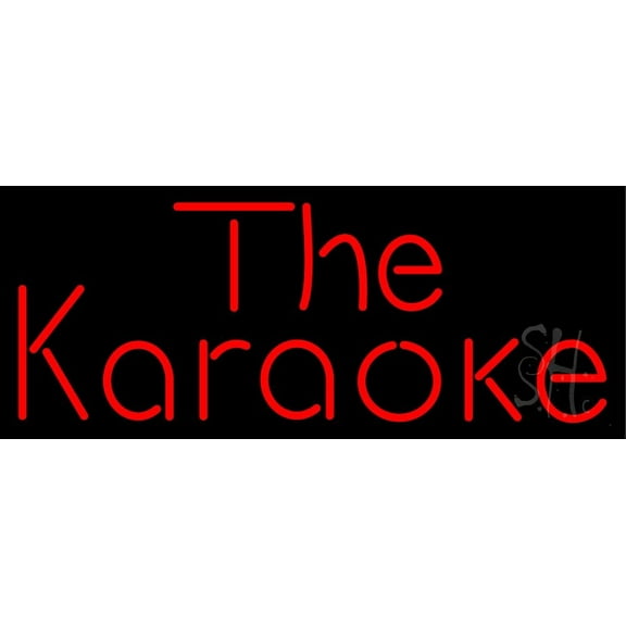 The Karaoke LED Neon Sign 10" Tall x 24" Wide - inches Black Square Cut Acrylic Backing, with Dimmer - Premium built indoor Sign for Studio, Club, Home décor, Event, Workshop, Storefront.