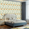 thumbnail image 2 of Peel and Stick Wallpaper Contact Paper watercolor green white pumpkins autumn leaves for Self Adhesive and Removable 17.7in x 118in, 2 of 8