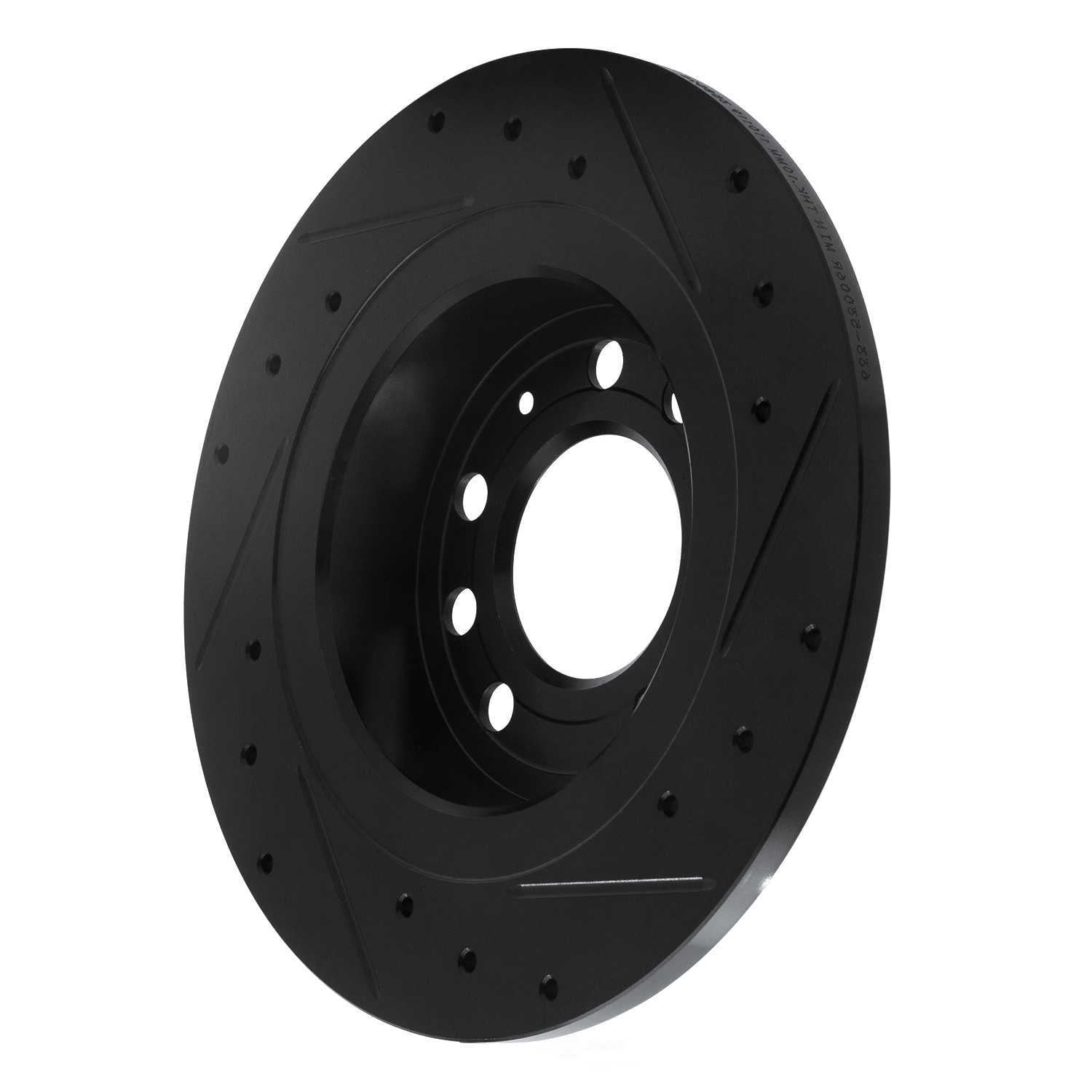 Dynamic Friction Company 633-52006L DFC Brake Rotor - Drilled And Slotted - Black