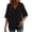 A-Black, variant on Women's Summer Chiffon Boho Tops Vintage Floral Printed Short Sleeve Casual V Neck Shirts Dressy Beach Vacation Blouse A-Black XL
