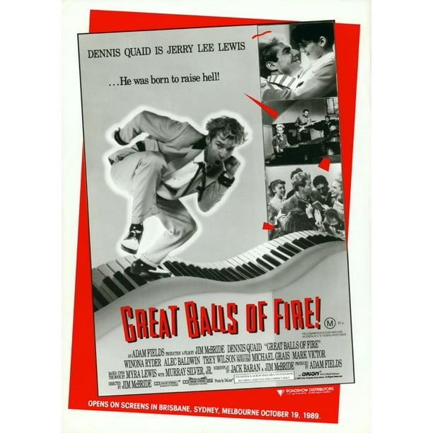 Great Balls of Fire movie POSTER (Style D) (11" x 17") (1989