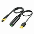 thumbnail image 1 of USB Digital Fiber Optical Audio Cable Square Port 3.5Mm to SPDIF Audio Converter for Connection to Audio Amplifier, 1 of 8
