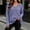 Purple, variant on Bnwani Plus Size Blouses for Women Waffle Pattern Loose Shirts Long Sleeve V-Neck Pullover Tops Elegant Army Green L