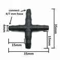 thumbnail image 2 of 20Pcs Barbed Cross Drip Bulk Automatic Garden Irrigation 4/7mm Water Hose Fittin, 2 of 5