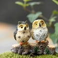 thumbnail image 5 of Set of 4 Hand-Painted Ceramic Owl Figurines Decorative Collectible Statues for Home, Office, and Garden Decor, 5 of 5