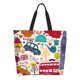 thumbnail image 1 of Fotbe London Symbols Bolsa Tote Estética de Lona con Estampado para Mujer - Bolsa Reutilizable de Hombro Casual para Vacaciones, Compras, Trabajo y Gimnasio, 1 of 8