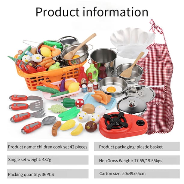 Utensilios Cocina De Carton Para NiÃ±os Bewildely Juego De