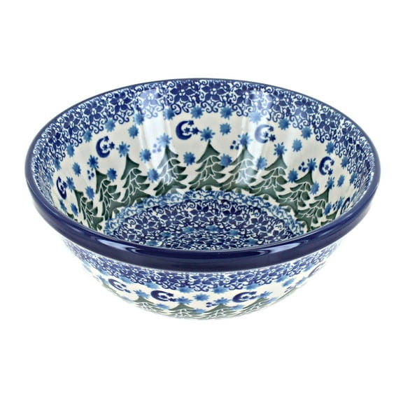 Blue Rose Polish Pottery Evergreen Magic Cereal/Soup Bowl