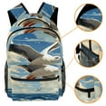 thumbnail image 3 of Lightweight Backpack Seagull School Bag Travel Laptop Daypack for Men Women Casual Rucksack, 3 of 6