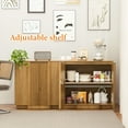thumbnail image 5 of Brafab Wood Buffet Cabinet with Fluted Doors, Accent Sideboard Storage Credenza Multifunctional Console Table for Living Room, Dining Room, 5 of 8