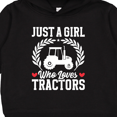 thumbnail image 3 of Inktastic Just a Girl Who Loves Tractors Farm Toddler Hoodie, 3 of 4