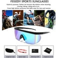 thumbnail image 6 of FEISEDY Oversized Mirror Shield Sport Sunglasses Flat Top One Piece Futuristic Men Women B2522, 6 of 15