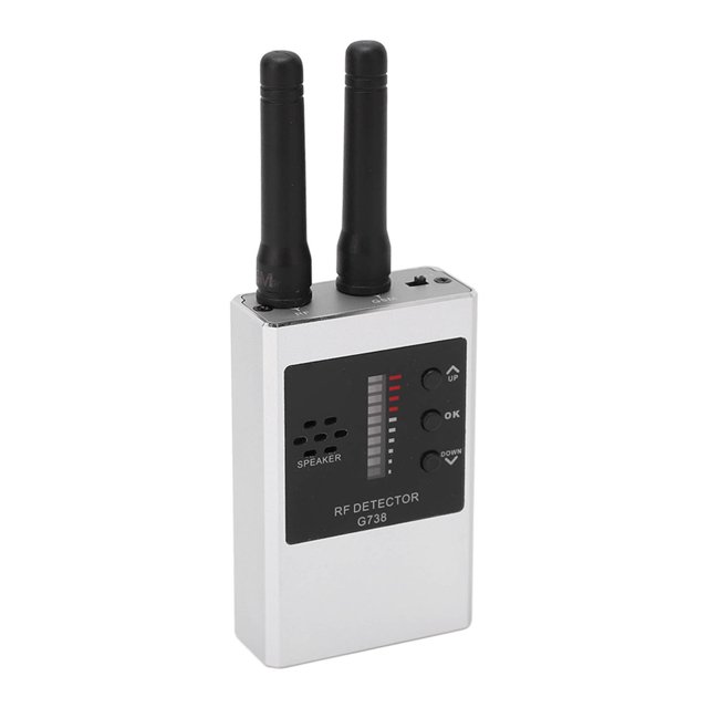 Detector de errores, escáner de señal inalámbrica RF, herramienta de búsqueda de cámara para habitación de hotel, oficina, color plateado