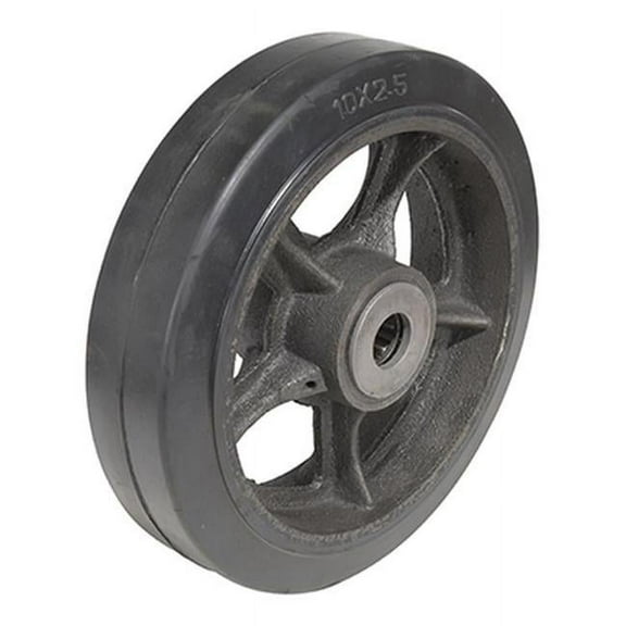 Vestil WHL-VE-10X2MR 10 Dia. x 2 in. Mold on Rubber Wheel - Black