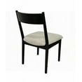 thumbnail image 4 of Peppercorn Finish Elm Veneer Dining Chairs - 2-Pack with Upholstered Seat and Back, 4 of 5