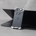thumbnail image 5 of Aluminum Alloy Bumper Phone Shell for IPhone 15 14 13 12 Pro Max with Lens Film Protection Bare Metal Corner Pad case Cover Blue For iPhone 14 ProMax, 5 of 5