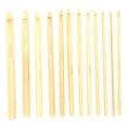 thumbnail image 1 of 12pcs Crochet Hooks Bamboo Smooth Handcrafted Knitting Needles for Crocheting Shawl, 1 of 8