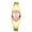 goldpink, variant on Women's Analog Quartz Cuff Bracelet Watch: Teardrop Dial with Dot Markers Removable Band Stainless Steel Watch for Women