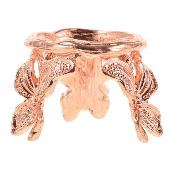 FRCOLOR Display Stand Sphere Stand Crystal Ball Base 5.70X5.70X3.70CM Rose Gold