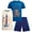 Blue/Tan/Navy Basketball Bear, variant on Boys Active Shorts Set Boys Graphic Tee Tank Tops and Basketball Shorts Outfit Set